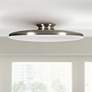 1_AFX Skye 19" Wide Round Satin Nickel Metal Modern LED Ceiling Light