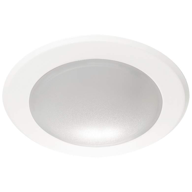 Image 1 AFX Slim 6.37" Wide White LED Ceiling Light with White Shade