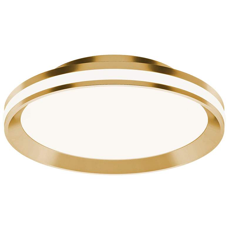 Image 2 AFX Sona 12" Wide Satin Brass and White Diffuser LED Ceiling Light