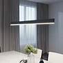 1_AFX Stealth 36" Black Finish LED Modern Linear Pendant Chandelier