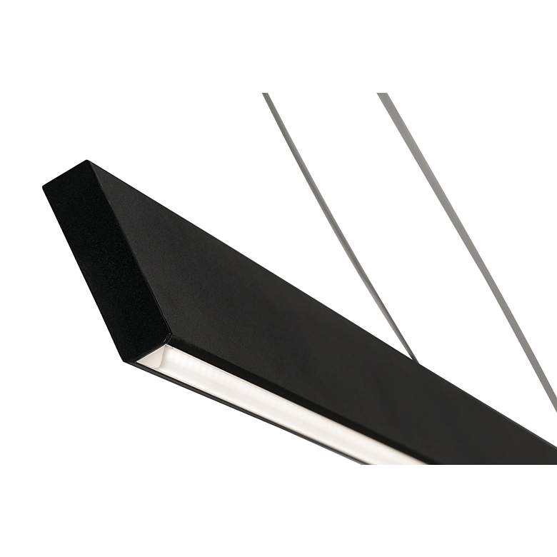 Image 3 AFX Stealth 36" Black Finish LED Modern Linear Pendant Chandelier more views