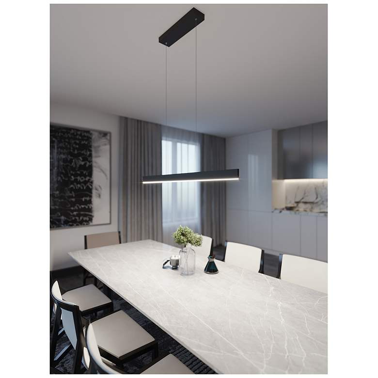 Image 7 AFX Stealth 46" Wide Black Linear LED Modern Pendant more views