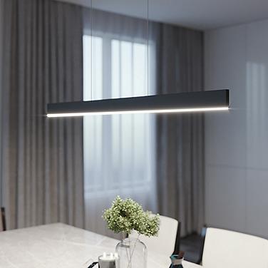 AFX Stealth 46" Wide Black Linear LED Modern Pendant