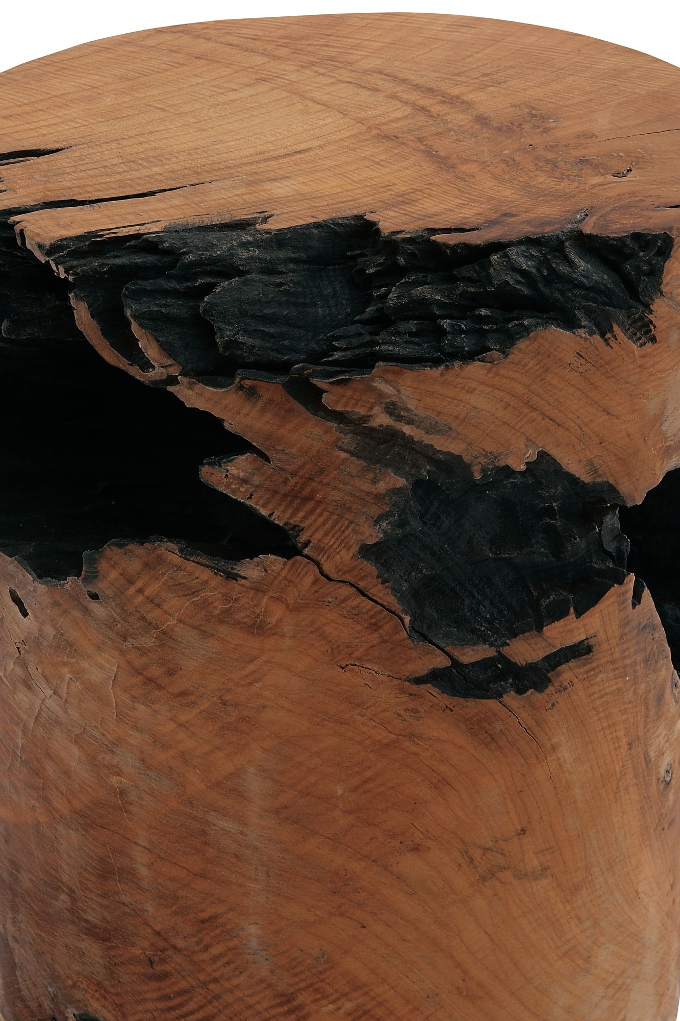 Image 3 Agape 14" Wide Brown Black Wood Live Edge Stump Accent Table more views
