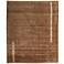 Agape Abstract Hand Knotted Brown Area Rug 2' x 3'
