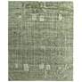 Agape Abstract Hand Knotted Green Area Rug 7'-9" x 9'-9"