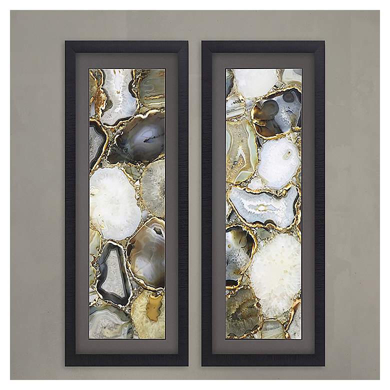 Image 1 Agate 43 inch High 2-Piece Framed Giclee Wall Art Set