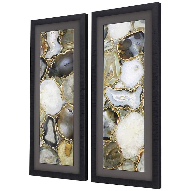 Image 4 Agate 43" High 2-Piece Framed Giclee Wall Art Set more views