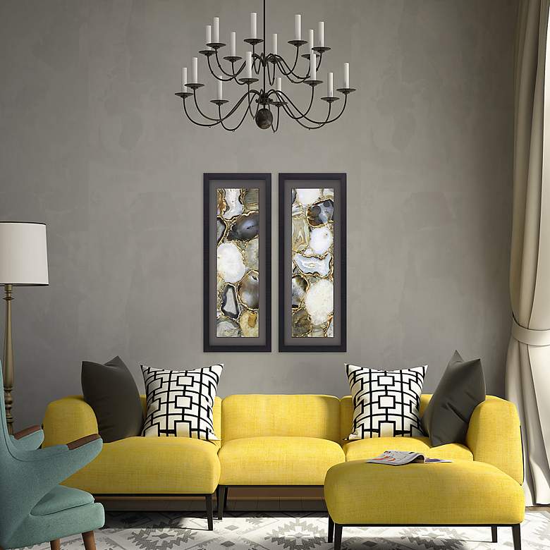 Image 5 Agate 43" High 2-Piece Framed Giclee Wall Art Set more views