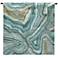 Agate Abstract II 30" Square Blue Textile Wall Tapestry