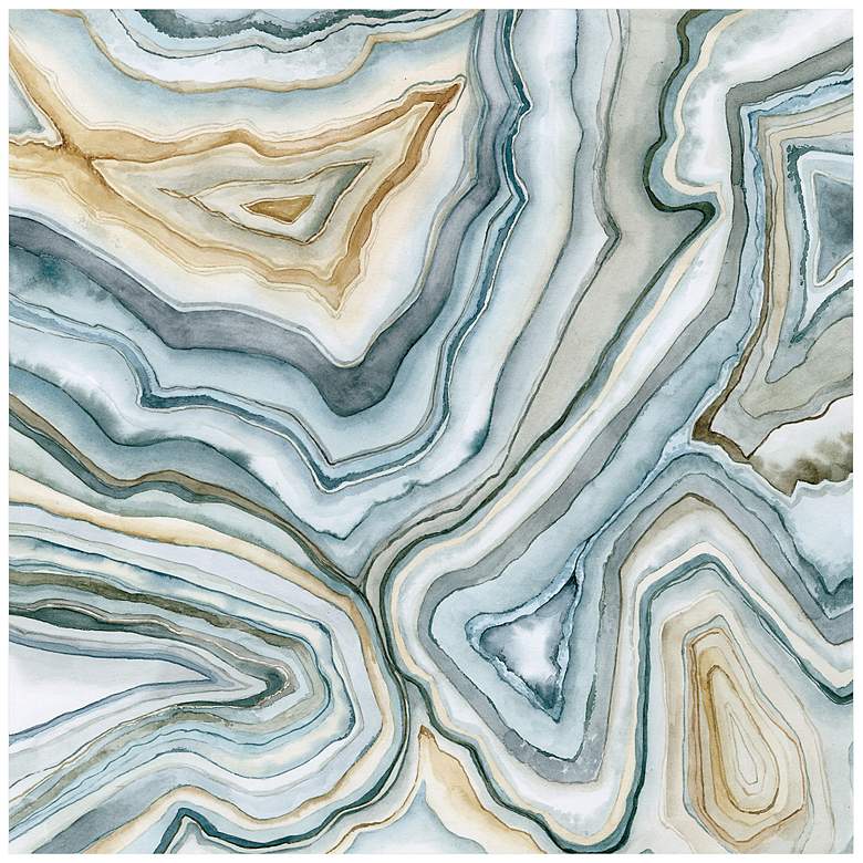 Image 2 Agate Abstract II 38" Square Free Floating Glass Wall Art