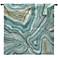 Agate Abstract II 45" Square Blue Textile Wall Tapestry