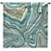 Agate Abstract II 53" Square Blue Textile Wall Tapestry