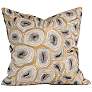 Agate Black and Gold 20" Square Cotton Decorative Pillow