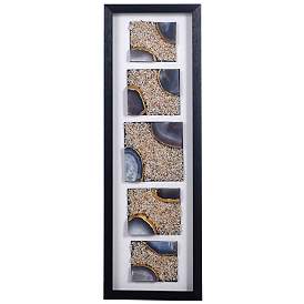 Image1 of Agate Blue II 35.4"H x 11.8"W Black Frame Shadow Box Wall Art