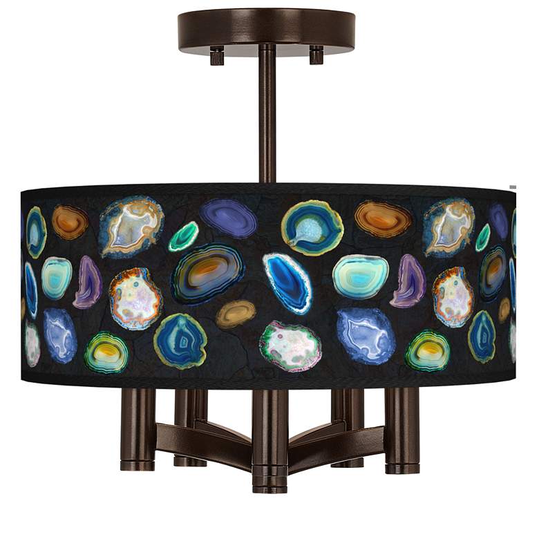 Image 1 Agates and Gems II Ava 5-Light Bronze Ceiling Light