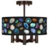 Agates and Gems II Ava 5-Light Bronze Ceiling Light