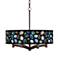 Agates and Gems II Ava 6-Light Bronze Pendant Chandelier