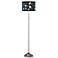 Agates and Gems II Brushed Nickel Pull Chain Floor Lamp