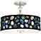 Agates and Gems II Giclee 16" Wide Semi-Flush Ceiling Light