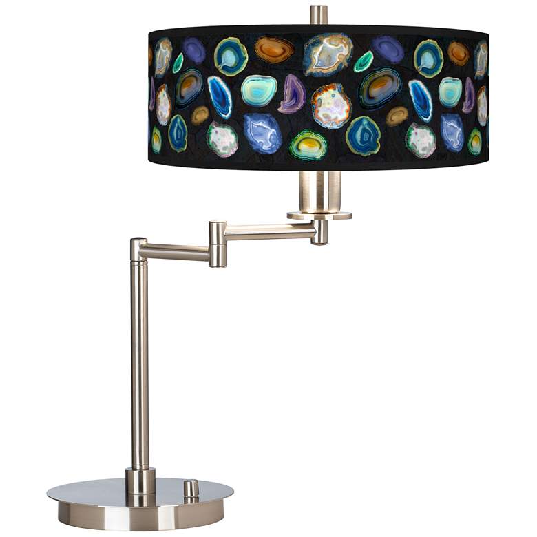 Image 1 Agates and Gems II Giclee Adjustable Swing Arm Modern LED Desk Lamp