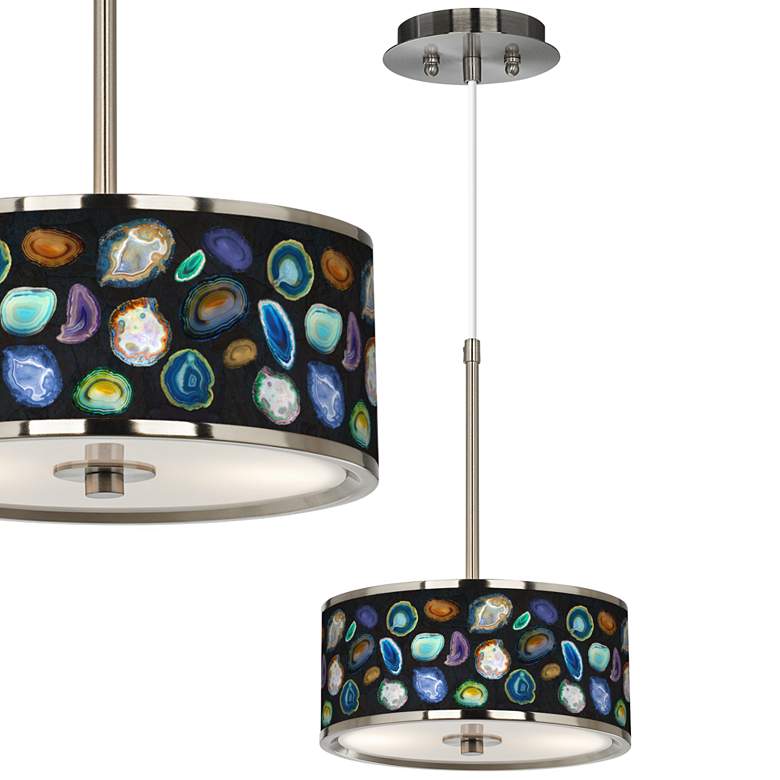 Image 1 Agates and Gems II Giclee Glow 10 1/4" Wide Pendant Light