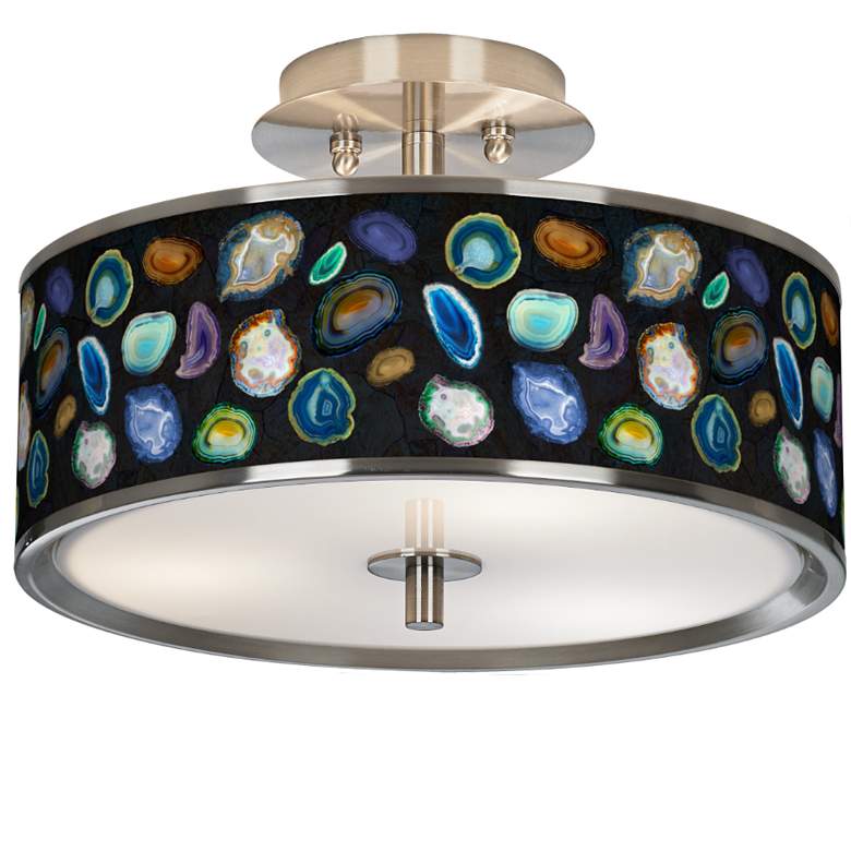 Image 1 Agates and Gems II Giclee Glow 14" Wide Ceiling Light