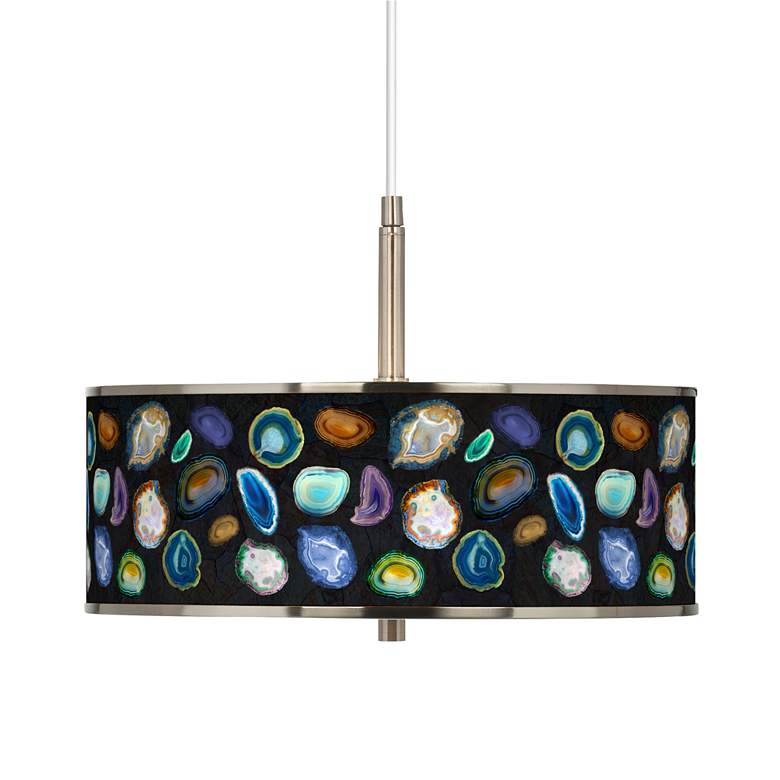 Image 1 Agates and Gems II Giclee Glow 16" Wide Pendant Light