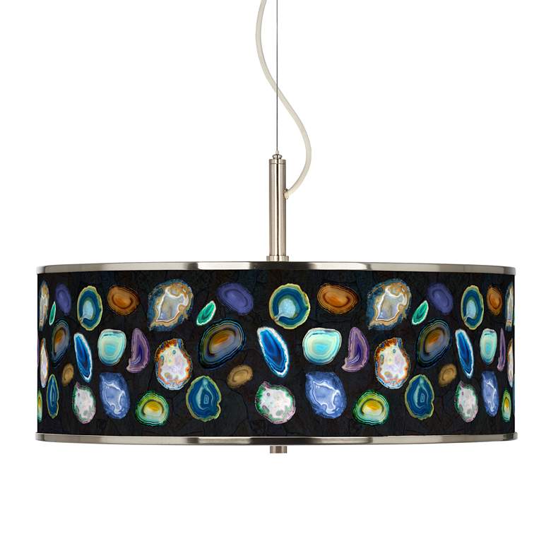 Image 1 Agates and Gems II Giclee Glow 20" Wide Pendant Light
