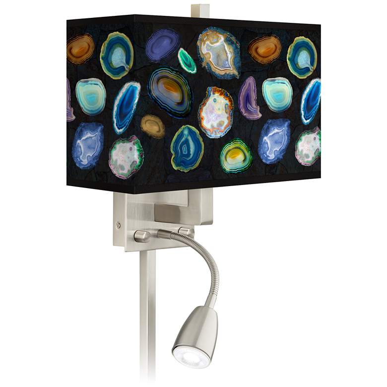 Image 1 Agates and Gems II Giclee Glow LED Reading Light Plug-In Sconce
