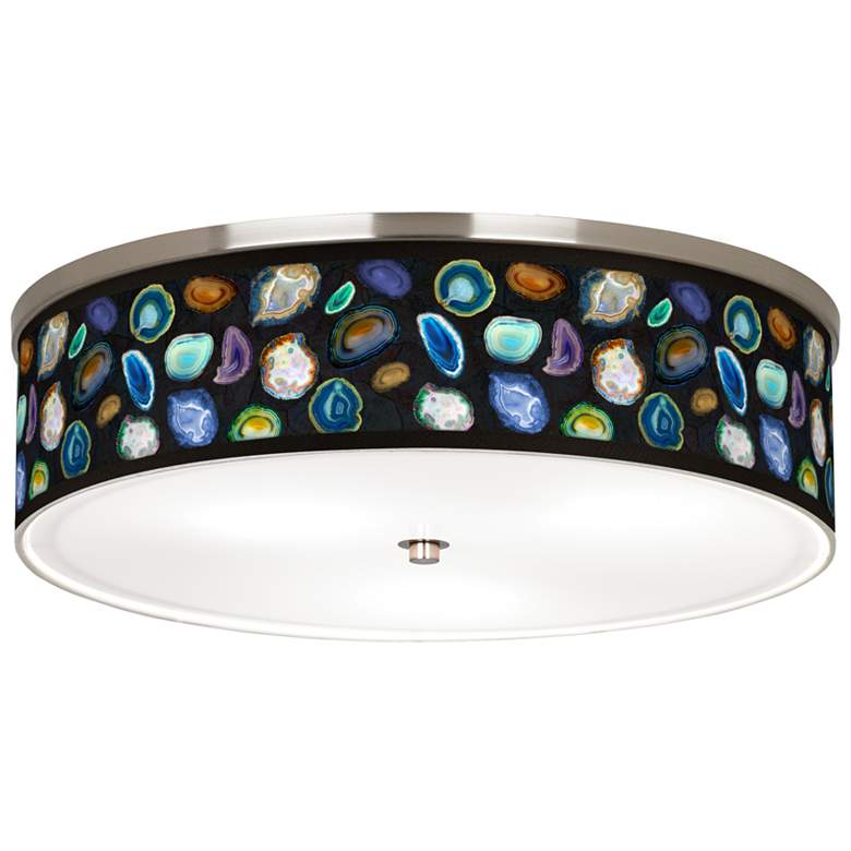 Image 1 Agates and Gems II Giclee Nickel 20 1/4 inch Wide Ceiling Light