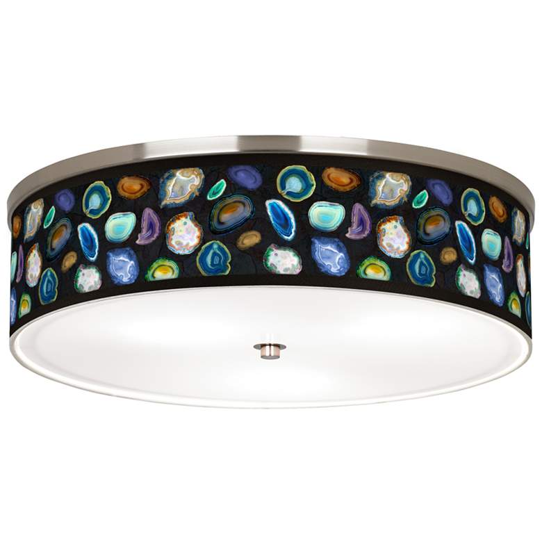 Image 1 Agates and Gems II Giclee Nickel 20 1/4" Wide Ceiling Light