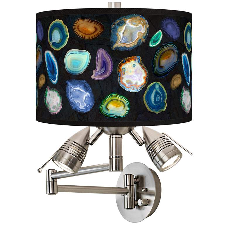 Image 1 Agates and Gems II Giclee Plug-In Swing Arm Wall Lamp