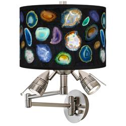 Agates and Gems II Giclee Plug-In Swing Arm Wall Lamp