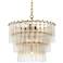 Agatha 20 1/2" Wide Antique Gold and Glass Pendant Light