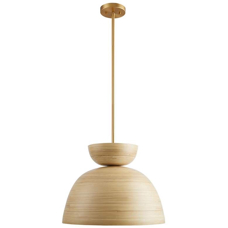 Image 3 Agave 1-Light Pendant in Natural Bamboo more views