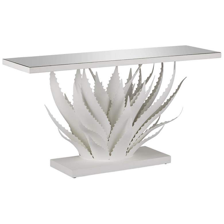 Image 1 Agave White Console Table