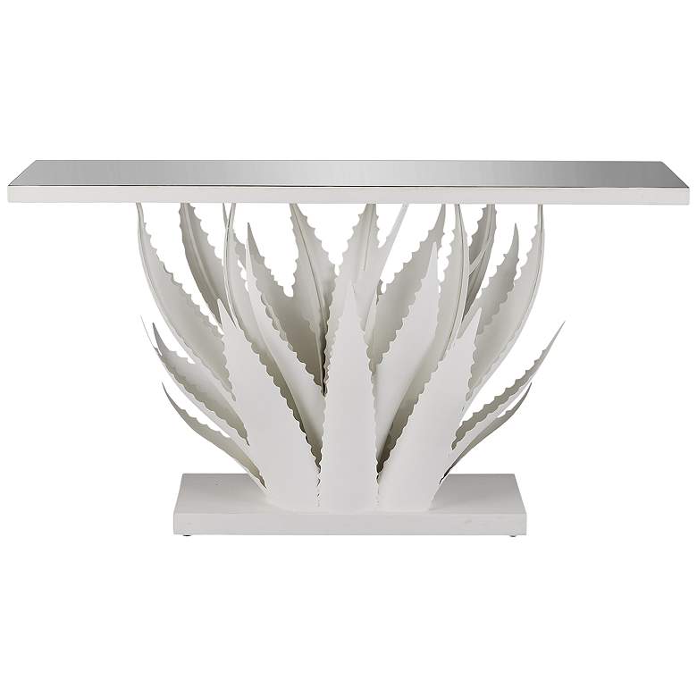 Image 7 Agave White Console Table more views