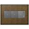 Aged Brass 3-Gang Cast Metal Wall Plate w/ 2 Switches and Dimmer