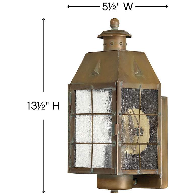 Image 4 Aged Brass Wallmount - 13 1/4" High more views