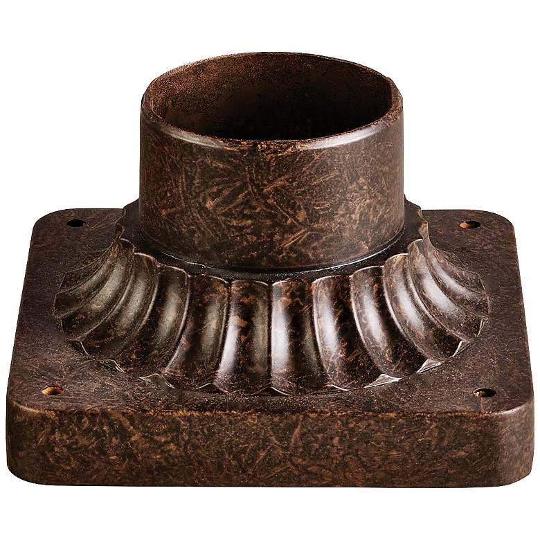 Image 1 Aged Bronze Outdoor Lighting Post Mount Adapter