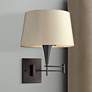 Aged Bronze Tapered Swing Arm Wall Lamp