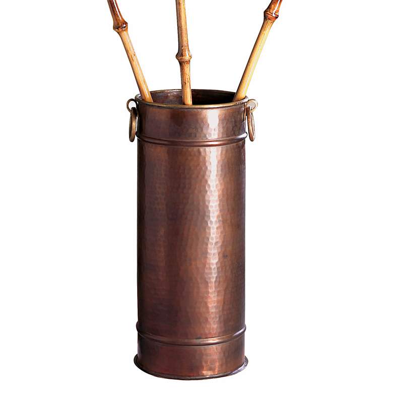 Image 1 Aged Copper Finish Umbrella Stand