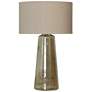 Aged Gold Luster - Glass Lamp Base With Beige Fabric Shade