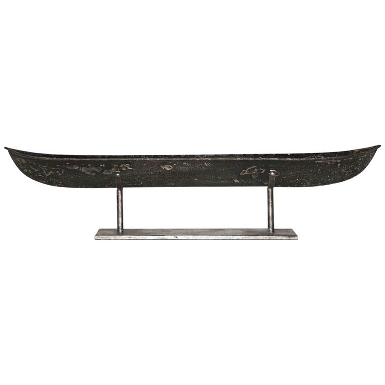Image 2 Aged Iron 30 1/4" Wide Riverboat Sculpture by Uttermost