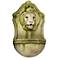 Aged Lion 23 1/2" High White Moss Outdoor Wall Fountain