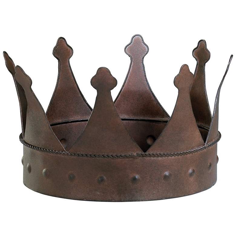 Image 1 Aged Rust Iron 11 1/2 inch Wide Jester Crown