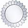 Aged Silver Sunflower 36" Round Wall Mirror