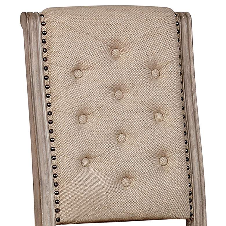 Image 2 Aggate Beige Tufted Fabric Side Chairs Set of 2 more views