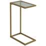 Thumbnail2 of Aggie 10" Wide Gold Metal C-Shaped Computer Tray Table
